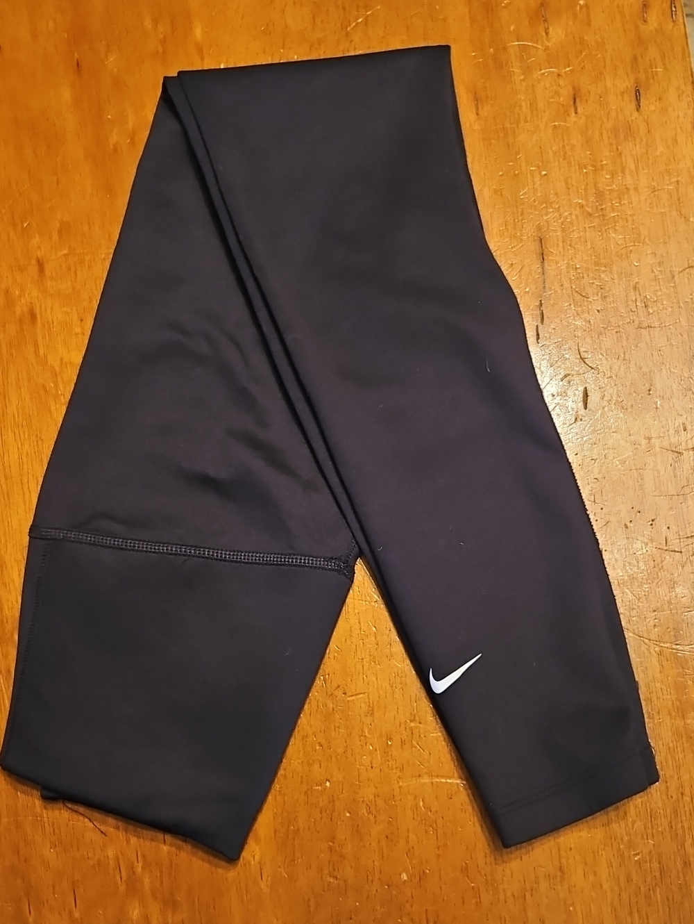 Nike Womens' Black Leggings with White Swoosh